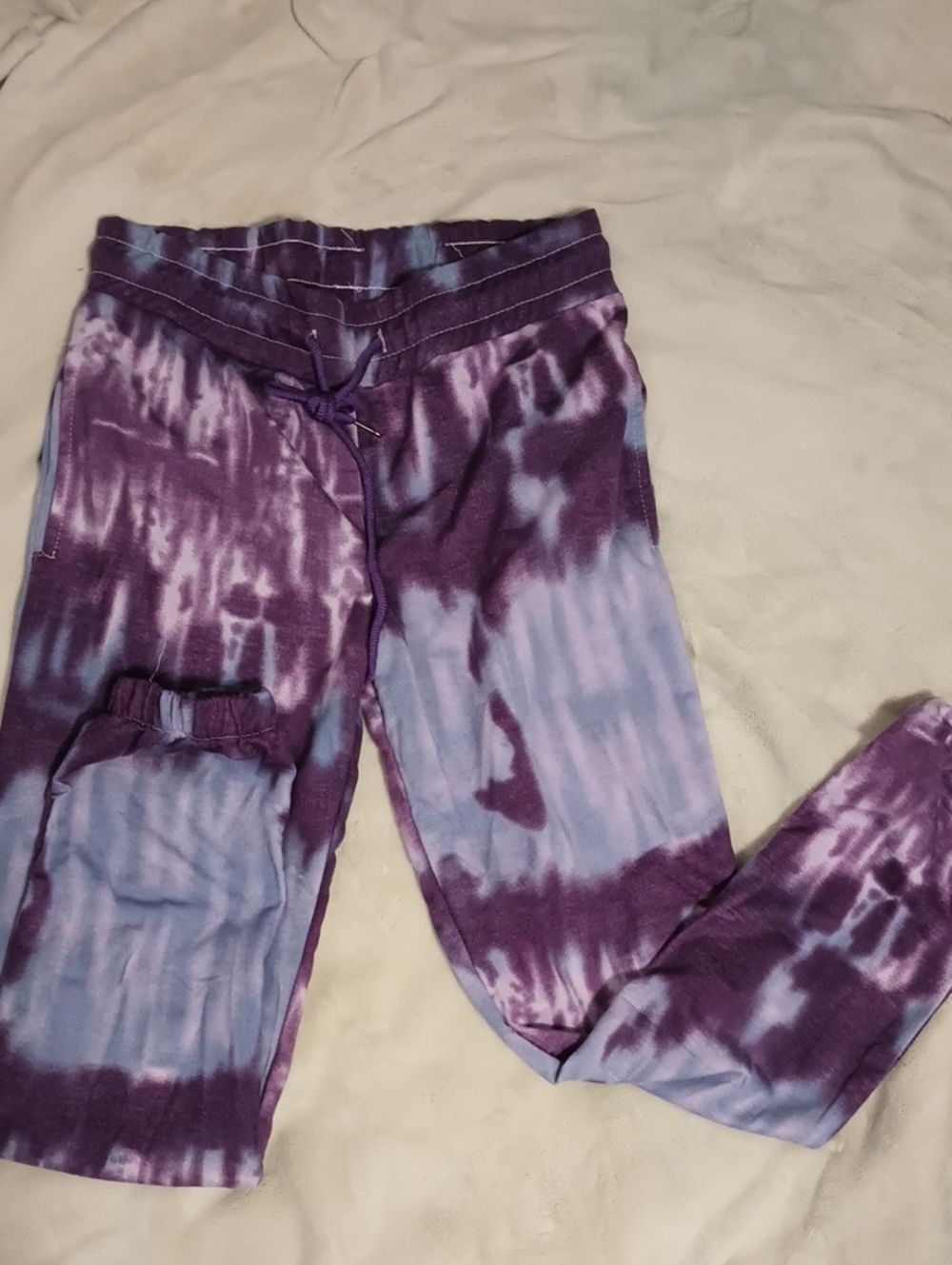 Women's s Tie-Dye Jogger Pants - Purple/Light Purple